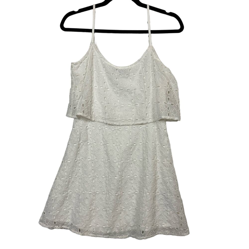Abercrombie & Fitch White Eyelet Lace Slip Dress Romantic Cottage Size XS